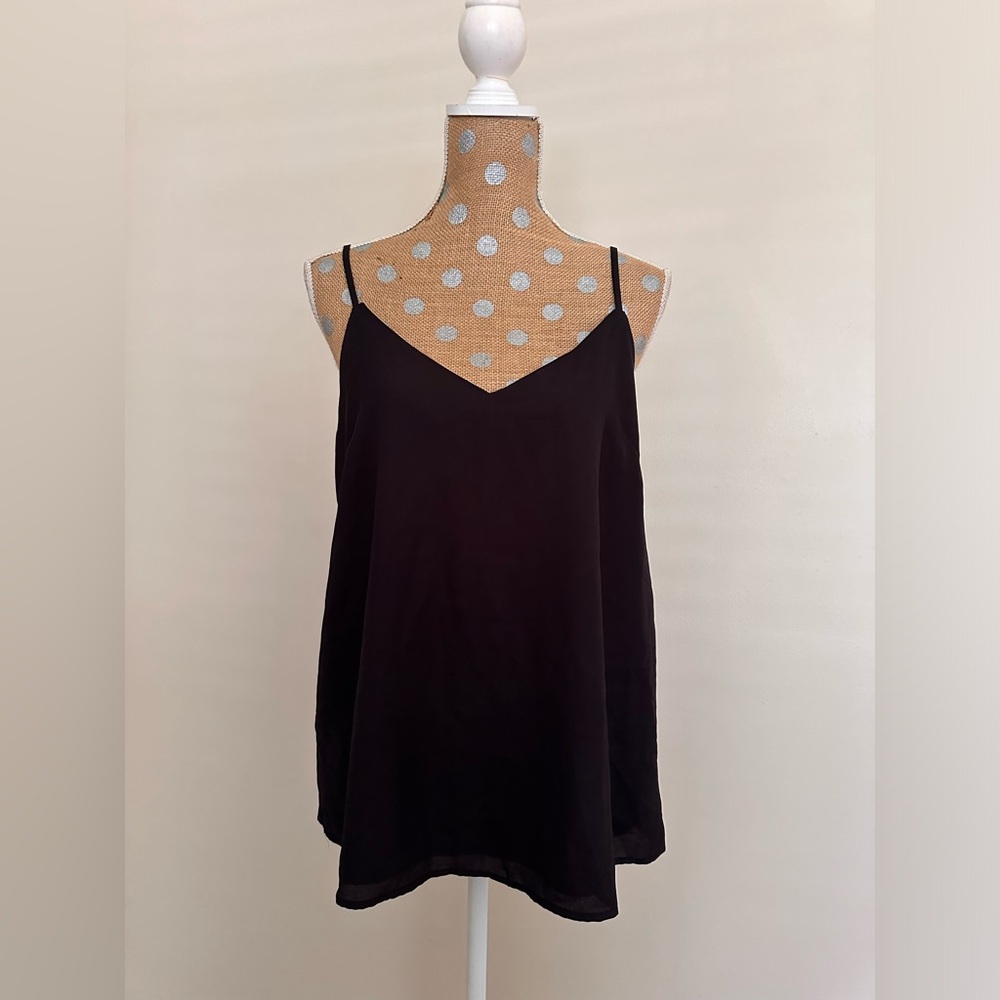 ASOS Black V Neck Cami With Adjustable Straps